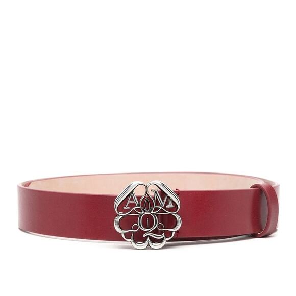 Alexander McQueen Red Logo Belt Size M - Picture 1 of 6